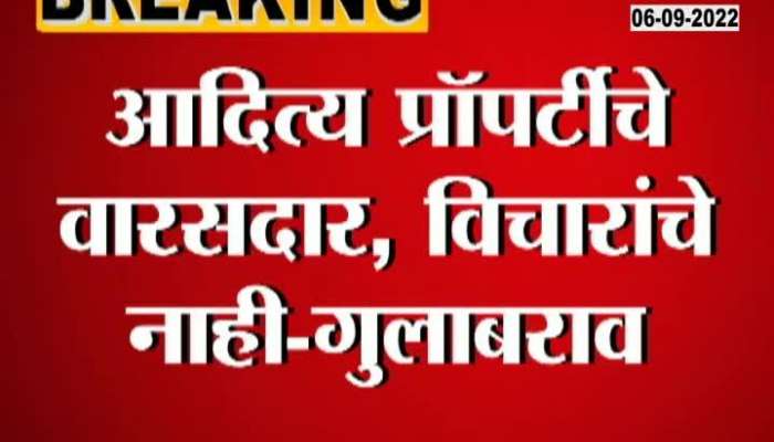 Aditya Thackeray can inherit property, not ideas", Minister Gulabrao Patal took the news