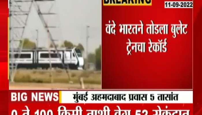 Vande Bharat train broke the bullet train record, covered Mumbai Ahmedabad distance in 5 hours