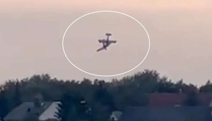  विमानांची जोरदार धडक कॅमेरात कैद, दोन्ही पायलटचा मृत्यू; पाहा धक्कादायक Video