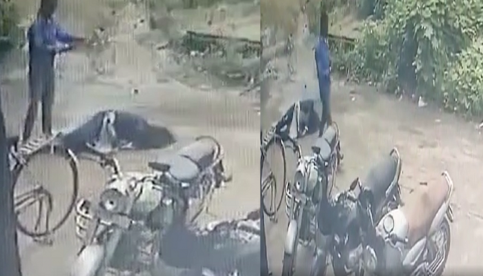 ती रस्त्यावरुन चालत होती, त्याने मागून येऊन गोळी घातली... धक्कादायक घटना CCTV त कैद