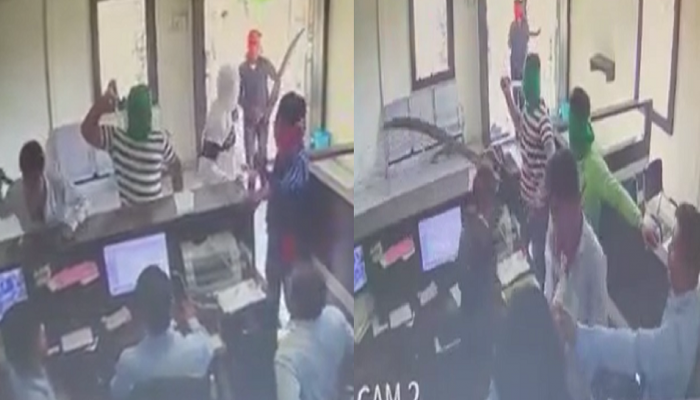 नांदेडमध्ये पतसंस्थेवर दिवसाढवळ्या सशस्त्र दरोडा, घटना CCTVत कैद