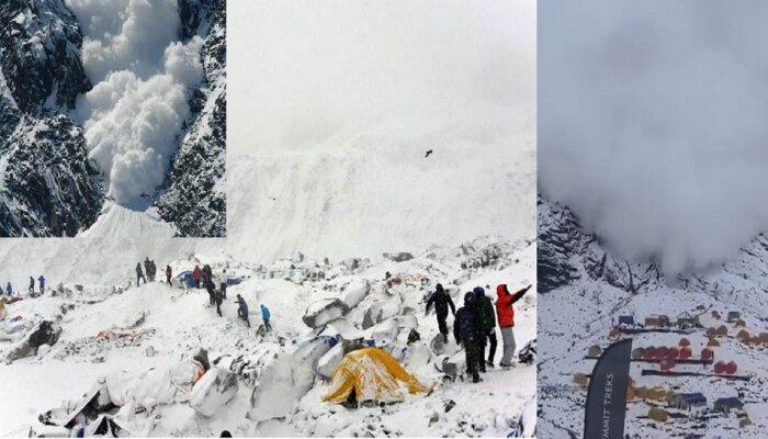 Nepal avalanche: माऊंट मनास्लू बेस कॅम्पवर भीषण हिमस्खलन, अंगावर काटे आणणारा Video