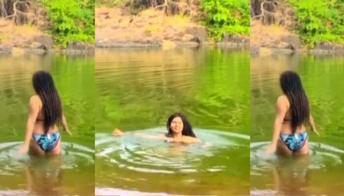 700px x 400px - Trending nidhi bhanushali taking bath in jungle actress hot nude bathing  viral video