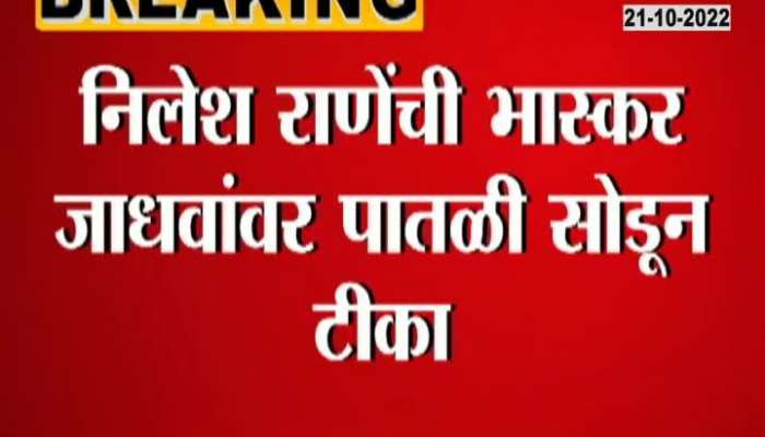 Nilesh Rane's tongue slips, leaves level while criticizing Bhaskar Jadhav