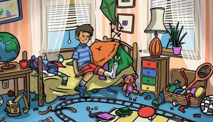 Optical illusion: घरी हरवलेल्या गोष्टी तुम्हाला पटकन सापडतात? मग चित्रातल्या या मुलाचा बूट दाखवा शोधून!