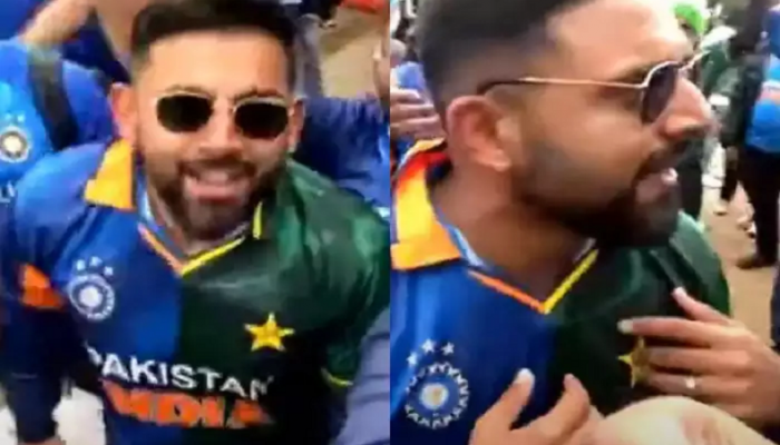 IND vs PAK : 'बीवी पाकिस्तान लेकिन दिल है हिंदुस्तानी'.. स्पेशल जर्शी घालत करणार इंडियाला सपोर्ट