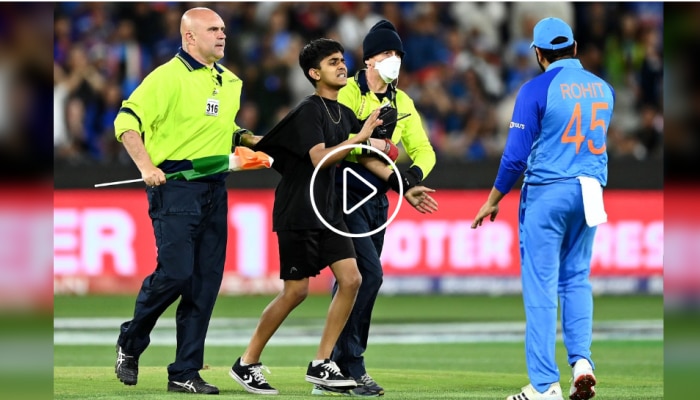 VIDEO: सिक्युरिटी तोडून &#039;तो&#039; मैदानात घुसला, पाहा IND vs ZIM मॅचमध्ये नेमकं काय घडलं?
