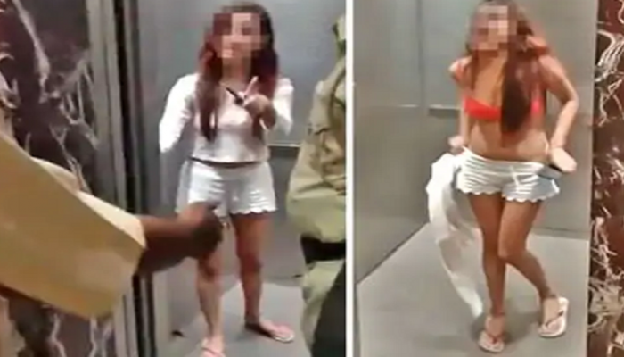 Viral Video : बयेचं डोकं फिरलंय! दारुच्या नशेत वॉचमन आणि पोलिसांसमोर काढले कपडे