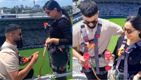 IND vs NZ: प्रेमाची नवी 'हाईट' भर सामन्यात वातावरण 'टाईट', केलं Rooftop वर प्रपोज!