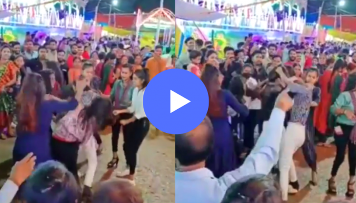 Viral Video: जत्रेत 'दंगल'... बारकाल्या पोरींची फ्री स्टाईल हाणामारी, व्हिडीओ तुफान व्हायरल!
