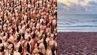 समुद्रकिनाऱ्यावर 2500 लोक का झाली Nude? Video तुम्हाला पडेल प्रश्न