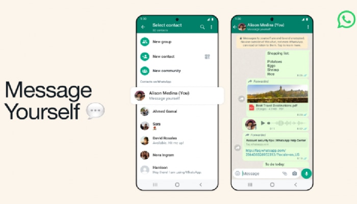 Message Yourself Feature : Whatsapp ची मजा होणार दुप्पट, स्वतःलाच पाठवू शकता मेसेज