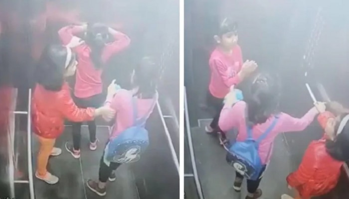 Video : जीवघेणी लिफ्ट! जेव्हा लिफ्टमध्ये 20 मिनिटं अडकल्या तीन मुली, त्यानंतर जे घडलं...