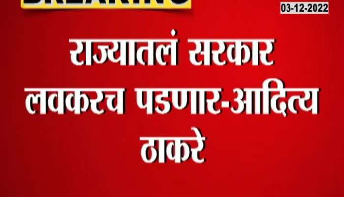 Government in the state will soon fall: Aditya Thackeray's big statement