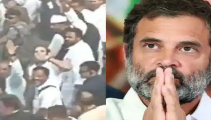 Video : &#039;भारत जोडो यात्रे&#039;दरम्यान Rahul Gandhi कोणाला देत आहेत Flying Kiss?