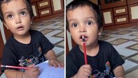 viral:  ''बाबा आता मी मोठा झालोय ना''...किती तो निरागसपणा...चिमुकल्याचा क्युट Video 
