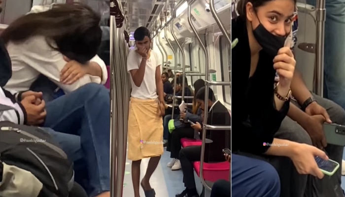Video : आत्मविश्वास असावा तर असा! तरुण चक्क टॉवेल गुंडाळून Metro मध्ये...