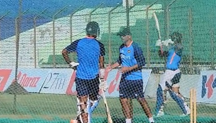 IND vs BAN: बांग्लादेशचा खेळ खल्लास! राहुल द्रविडने सुंदरला शिकवली खास टेकनिक; Video आला समोर...