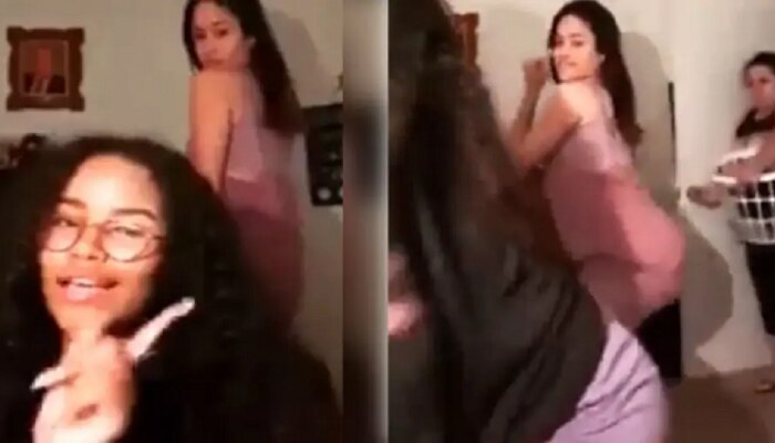 Video : कॅमेऱ्यासमोर असं कृत्य करणाऱ्या मुलींनी आईकडून मिळाला चप्पलेचा मार
