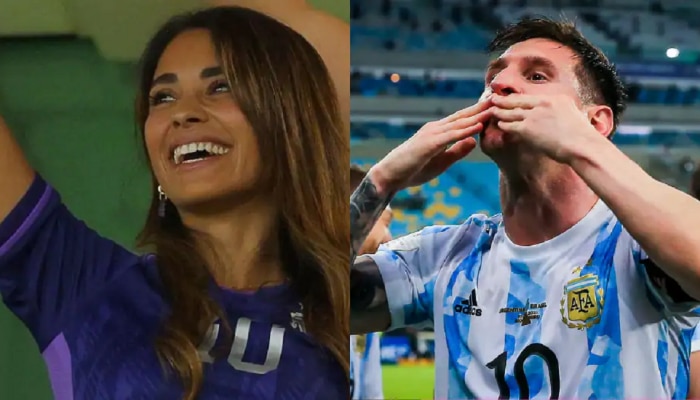 FIFA World Cup 2022 : मैदानात मेस्सी आणि मैदानाबाहेर त्याच्या पत्नीचीच चर्चा; पहिली प्रतिक्रिया पाहून म्हणाल So Cute...