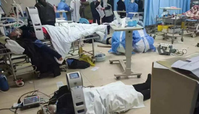 Viral Video : जमिनीवर पडलेले रूग्ण, बेशुद्ध झालेले डॉक्टर, चीनमध्ये पुन्हा Corona तांडव
