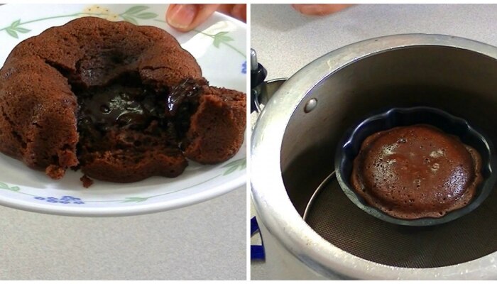 Cooking Tips: घरीच कुकरमध्ये 8 मिनिंटात बनवा यम्मी choco lava cake 