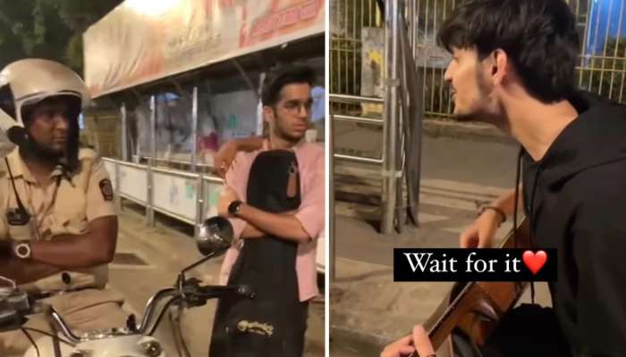 Viral Video : तरुणाचं गाणं ऐकून पोलिसही झाले स्तब्ध; शेवटी अशी होती प्रतिक्रिया