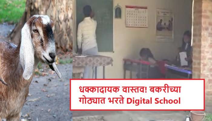 धक्कादायक वास्तव! बकरीच्या गोठ्यात भरते Digital School, विद्यार्थ्यांची अवस्था तुम्हाला पाहवणार नाही...