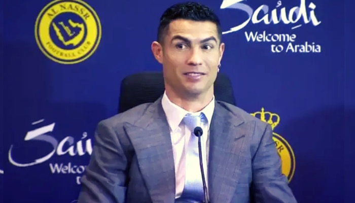 Cristiano Ronaldo: भर पत्रकार परिषदेत &#039;रोनाल्डो&#039;कडून घोडचूक, Al Nassr विषयी बोलताना म्हणाला...; Video व्हायरल!