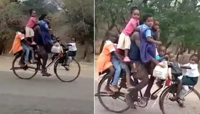 Video:सायकल आहे की बोलेरो! हुशार असाल तर सांगा Cycleवर किती जणं बसलेत... 99 टक्के झालेत फेल