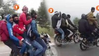 Photos: तीन बाईक्सवर 14 तरुणांचा प्रवास; Video Viral झाल्यानंतर पोलिसांनी शिकवला धडा