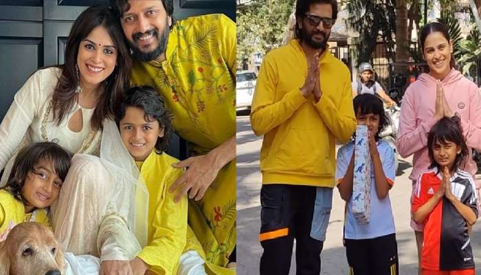 फोटोग्राफर्सना पाहताच Riteish-Genelia मुलांसह करतात नमस्कार! मुलांवरील संस्कार पाहून नेटकरी म्हणाले... 