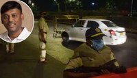 धावत्या कारमध्ये पोलिस अधिकाऱ्याचे महिलेबरोबर अश्लील चाळे