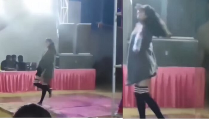 VIDEO :  &#039;ती&#039; स्टेजवर शॉर्ट ड्रेस घालून बोल्ड डान्स करत होती अन् मग...