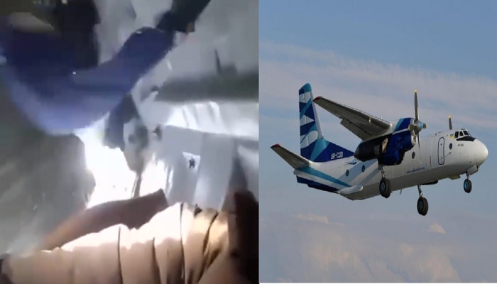 VIDEO : विमानाचं दार आकाशात उघडलं अन् मग...