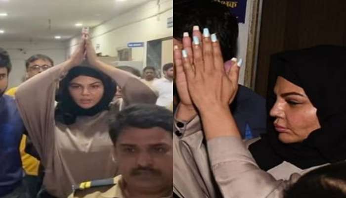 Rakhi Sawant चा पोलिस स्टेशनमध्ये हटके अंदाज, &#039;गंगूबाई&#039; स्टाईलमध्ये पडली बाहेर