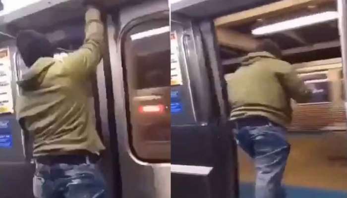 VIDEO: काय रे देवा! मेट्रोमध्ये नको ती स्टंटबाजी, दरवाजा उघडला आणि थेट... 