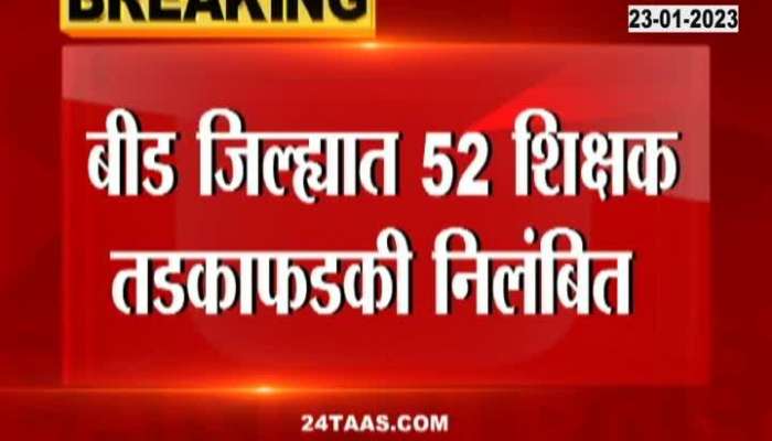 Why were 52 teachers suspended in Beed district?