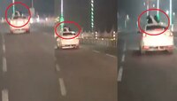 बाइक रोमान्सनंतर आता कारच्या रुफवर प्रेमी युगुलाचे अश्लील चाळे, Video Viral