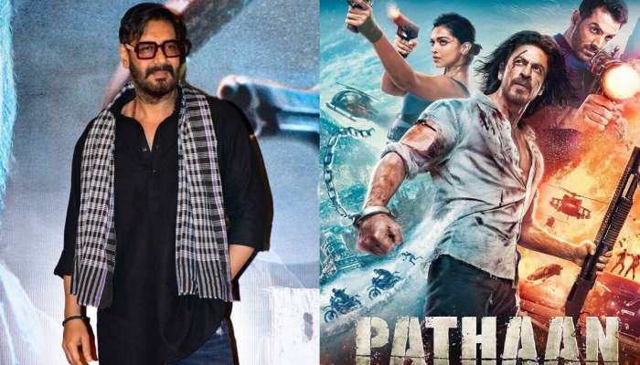 Ajay Devgan on Pathaan: शाहरुखच्या &#039;पठाण&#039; चित्रपटाबद्दल अजय देवगणचं मोठं विधान, म्हणाला &quot;जे काही वाचलंय त्यानुसार....&quot;