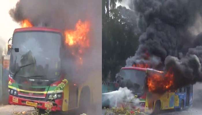 Mumbai BEST Bus Fire : मुंबईत बसला अचानक आग, गाडीचा कोळसा