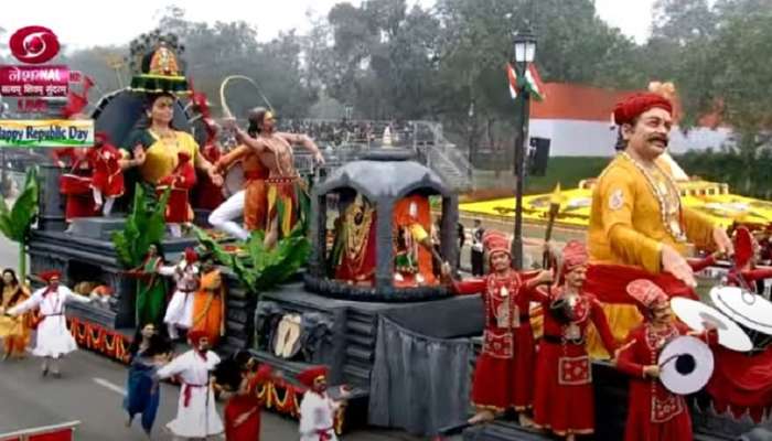 Republic Day : महाराष्ट्र चित्ररथ : राजपथावर साडेतीन शक्तिपीठांच्या देखाव्याचं सादरीकरण