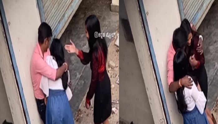 Couple Viral Video : पहिले एकीला जवळ घेतलं अन् मग दुसरीसोबत...,  प्रेमायुगुलाच्या &#039;या&#039; Video ने ओलांडल्या सर्व मर्यादा...