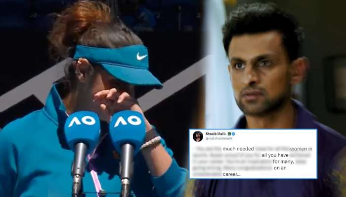 Shoaib Malik Tweet On Sania Mirza: सानिया शेवटच्या सामन्यानंतर रडली! शोएब म्हणाला, &quot;तुझ्या करियरमध्ये तू...&quot;
