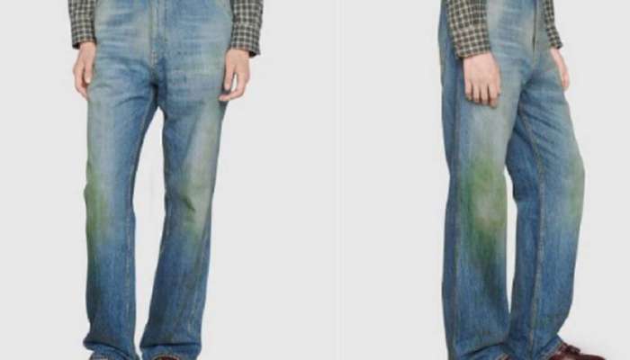 Stained Jeans: &#039;या&#039; मळकटलेल्या जीन्सची किंमत माहिती आहे? या किंमतीत येईल iPhone 14 