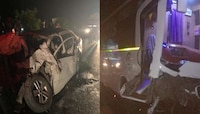 Car - Bus Accident : रस्ता अपघातात कारमधील चौघांचा जागीच मृत्यू