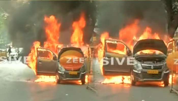 Shivsena Bhavan Car Fire: शिवसेना भवनासमोर बर्निंग कारचा थरार