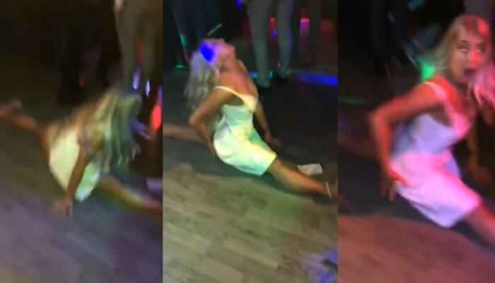 Viral Video : शॉर्ट ड्रेस घालून डान्स करताना उत्साहाच्या भरात तरुणीने केलं असं काही की...