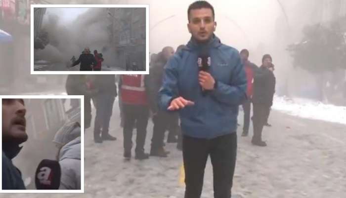अरे बापरे! Turkey मध्ये रिपोर्टर भूकंपाचं Live Coverage करत असतानाच कोसळली इमारत; VIDEO पाहून अंगावर काटा येईल