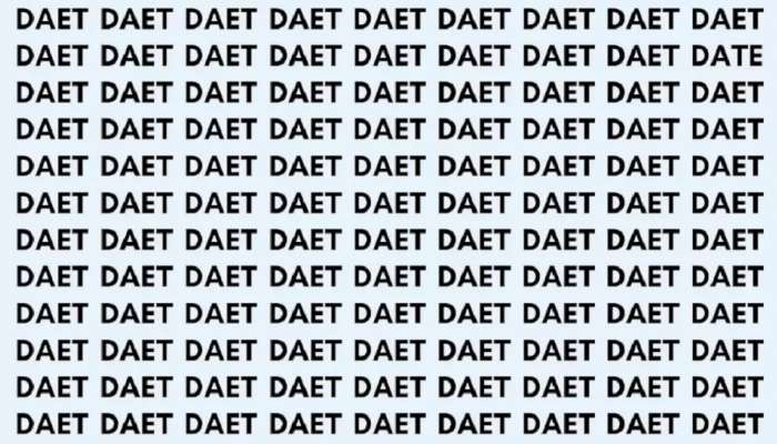 Optical Illusion: &#039;या&#039; फोटोत लपलेला DATE शब्द शोधून दाखवा, तुमच्याकडे 30 सेकंदाची वेळ 